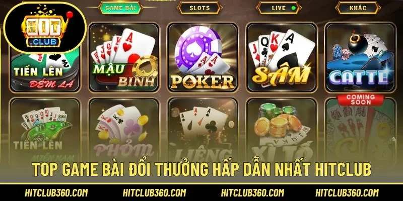 Bật mí 3 game bài Hitclub hot nhất 2025 